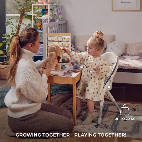 Фото - Стільчик для годування класичний Kinderkraft Dinnly Beige (KHDINN00BEG0000)